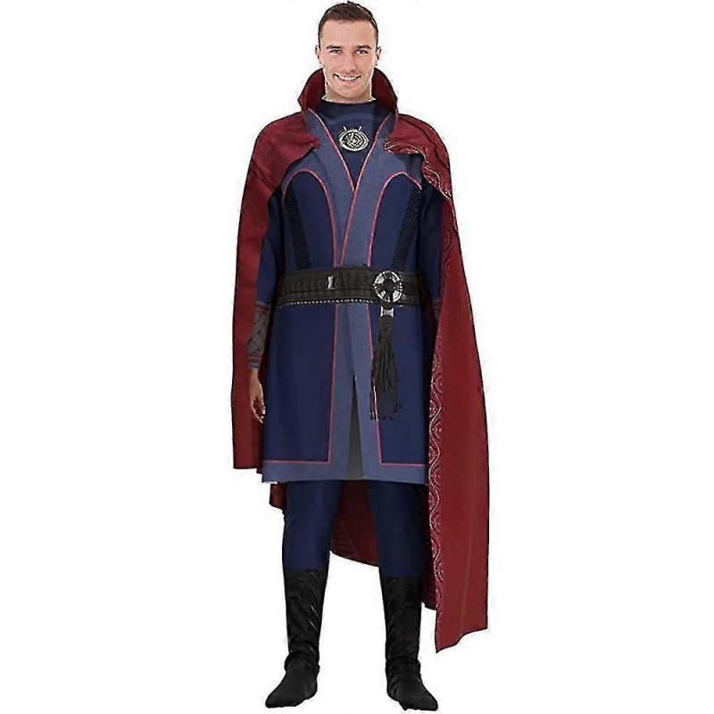 Doctor Strange Deluxe Costume Men's Avengers Marvel Superhero Cosplay Outfits Halloween Carnival Party Dress Up Full Set