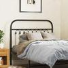 VidaXL Black Metal Headboard 100 Cm, Metal Headboard, High Headboard, Headboard for Single Bed, Headboard 376629