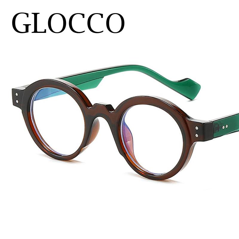 New Unisex Round Myopia Glasses For Men Women Anti Blue Light Prescription Eyeglasses Frames Nearsighted Eyewear Glasses -1 -2