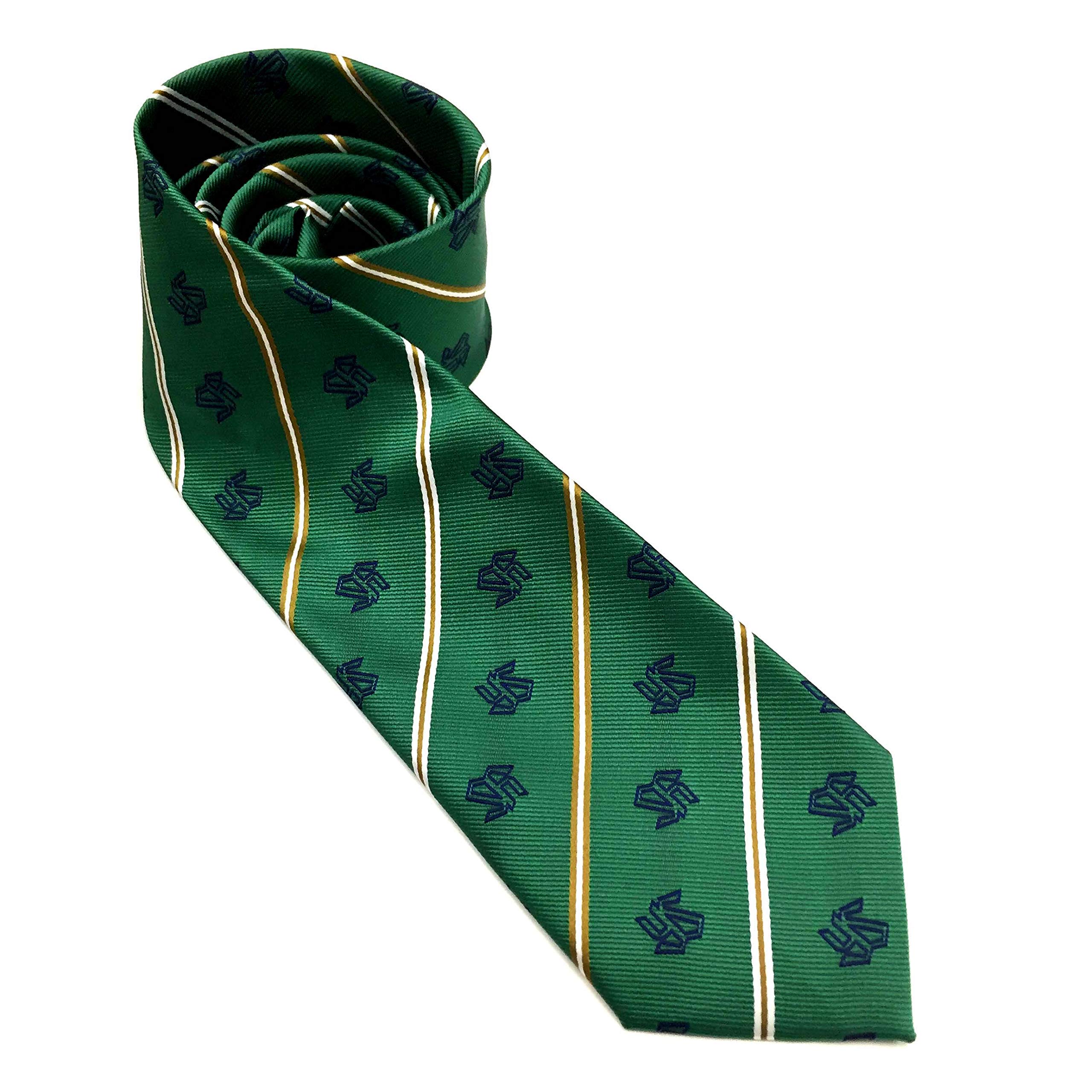 

[Swallows] Tokyo Yakult Swallows Merchandise Necktie (Gold Green Crest Stripe 273)