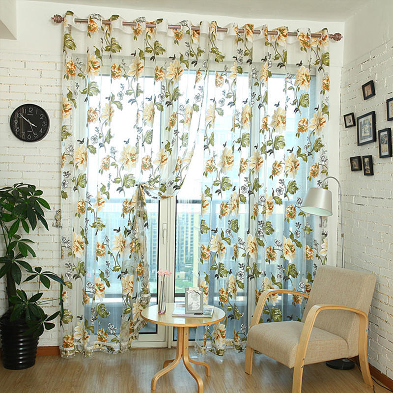 3D Luxury Sheer Curtains for Living Room The Bedroom Kitchen Tulle for Windows Voile Yarn Curtains Curtains for Bedroom 1pcs