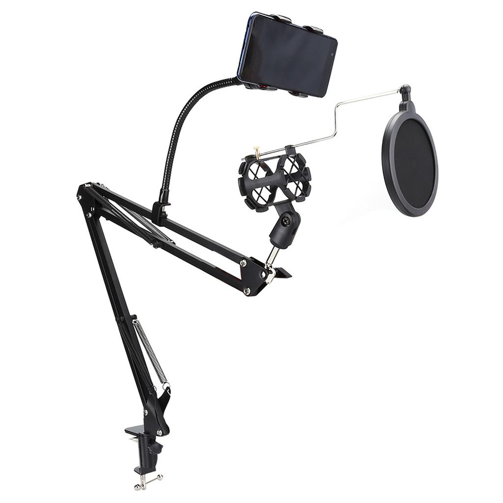 Microphone Suspension Arm Bracket for MIC Clip Bracket Workbench Mounting Clip Spray Guard