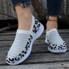 Size 35 42 Women's Sneaker Fashion Leopard New Women Shoes Platform Casual Shoes Slip On Zapatos De Mujer Chaussures Femme