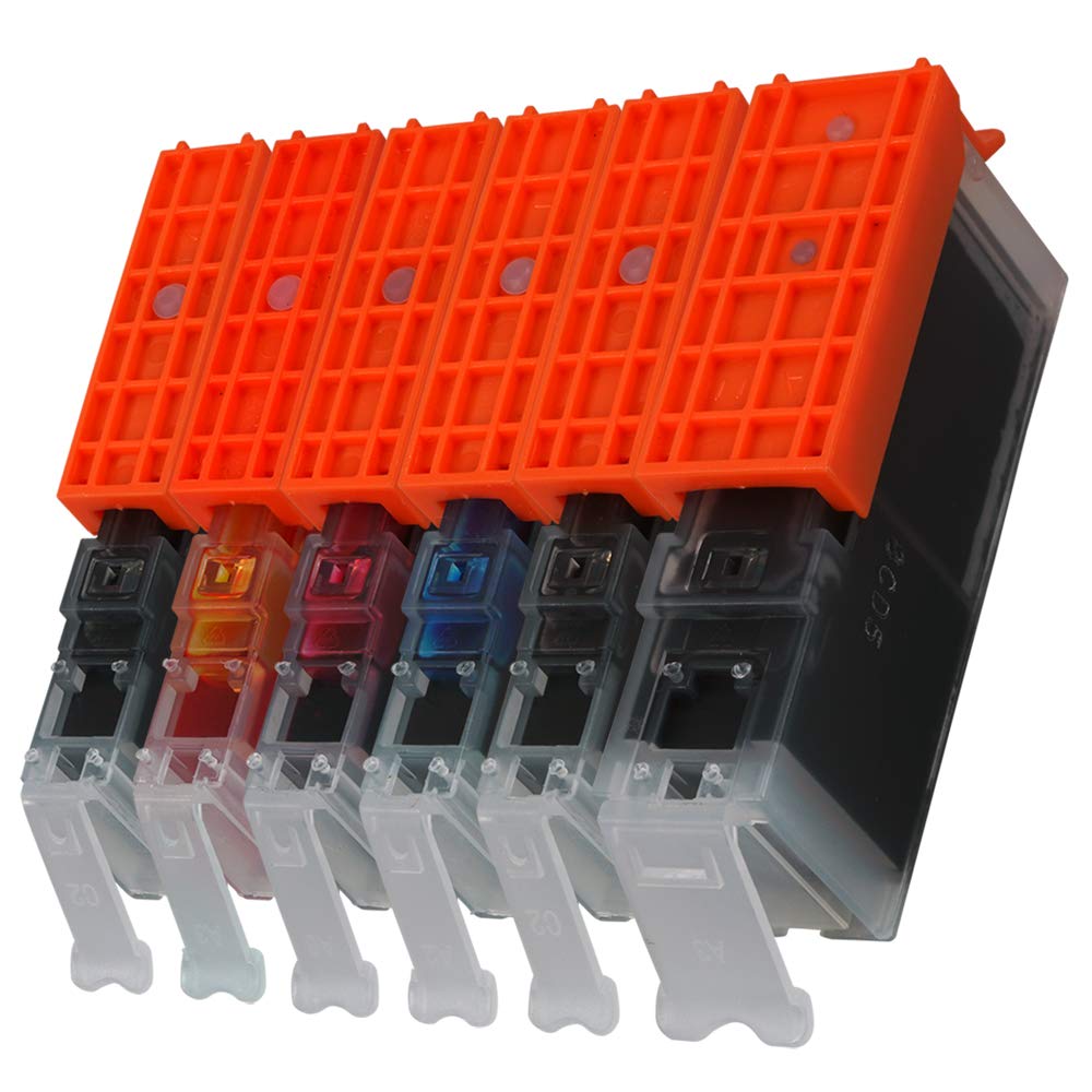 Kompatible Tintenpatronen für Canon PIXUS und TS8130 Pack High B/ue TS8430, TS8330, TS8230, (BCI-381+380XL/6MP 6-Farben (380 Kapazität)).