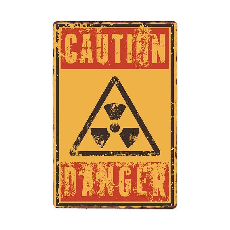 DORA Tin Sign Warning Area Metal Tin Sign UFO Vintage Wall Plaques Art Poster Decoration Painting Home Decor Xcm