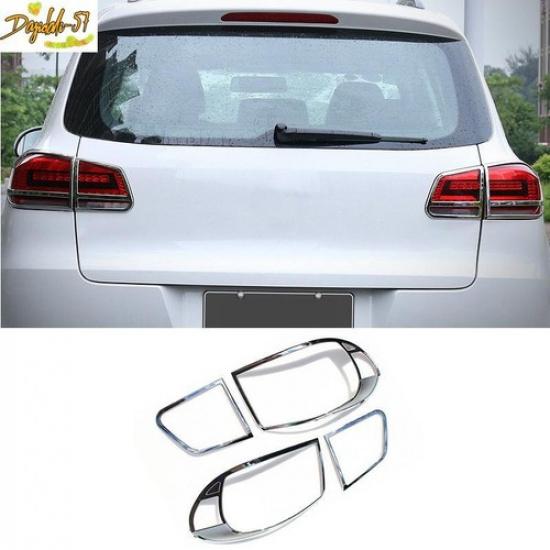 Chrome For Volkswagen Tiguan 2013-2016 ABS Exterior Tail Light Lamp Frame Trim