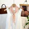 Silk scarf new fashion thin breathable small scarf scarf temperament versatile neck protection scarf rhombus silk scarf waist
