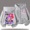 Funny Zip Up Sweatshirts Kpop Demon Hunters Hoodie Children Clothes Kid Girl Boy Sweatshirt Zipper Hoody Baby Casual Top