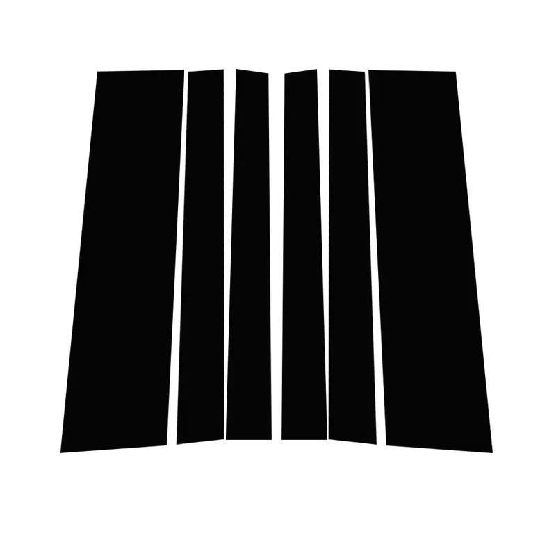 6PCS Fit For Toyota Noah Voxy R90 - Glossy Black Door Window Pillar Posts Door Trim Decoration Cover Exterior Stickers