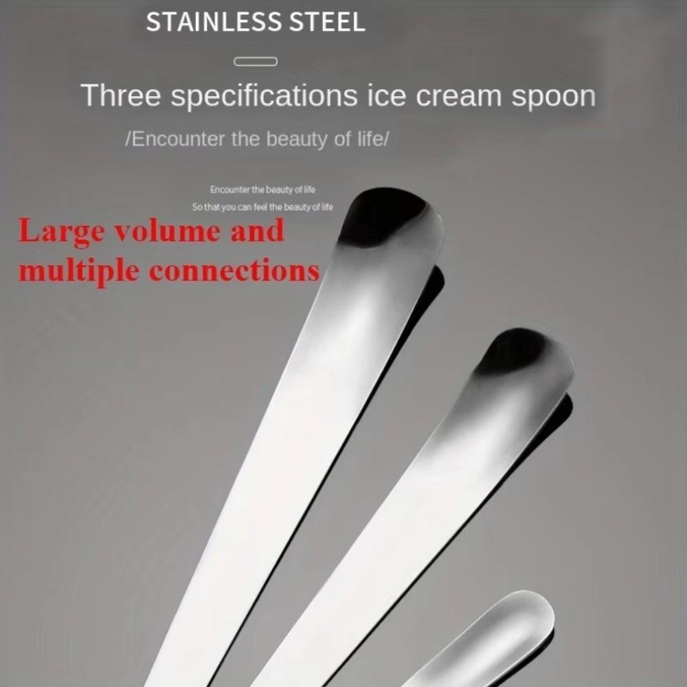 Thickened Handle Ice Cream Spoon Stainless Steel Yogurt Spoon Dessert Spoon Coffee Mixing