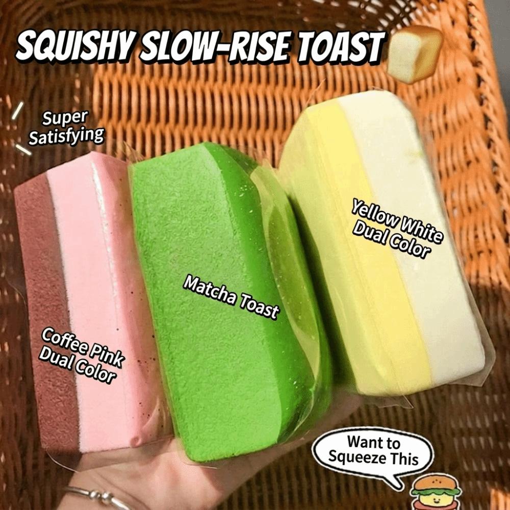 Slow Rebound Squishy Simulated Bread Squeeze Toy Square Bread Decompression Toy  Children Gift