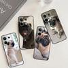 Cute Pug Dog Case For Xiaomi Redmi Note 13 11 8 9 10 12 Pro 12S 11S 10S 9S Redmi 13C 9C 10C 12C Cover