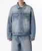 Musinsa Standard Big Brush Relaxed Denim Trucker Jacket [Light Indigo]