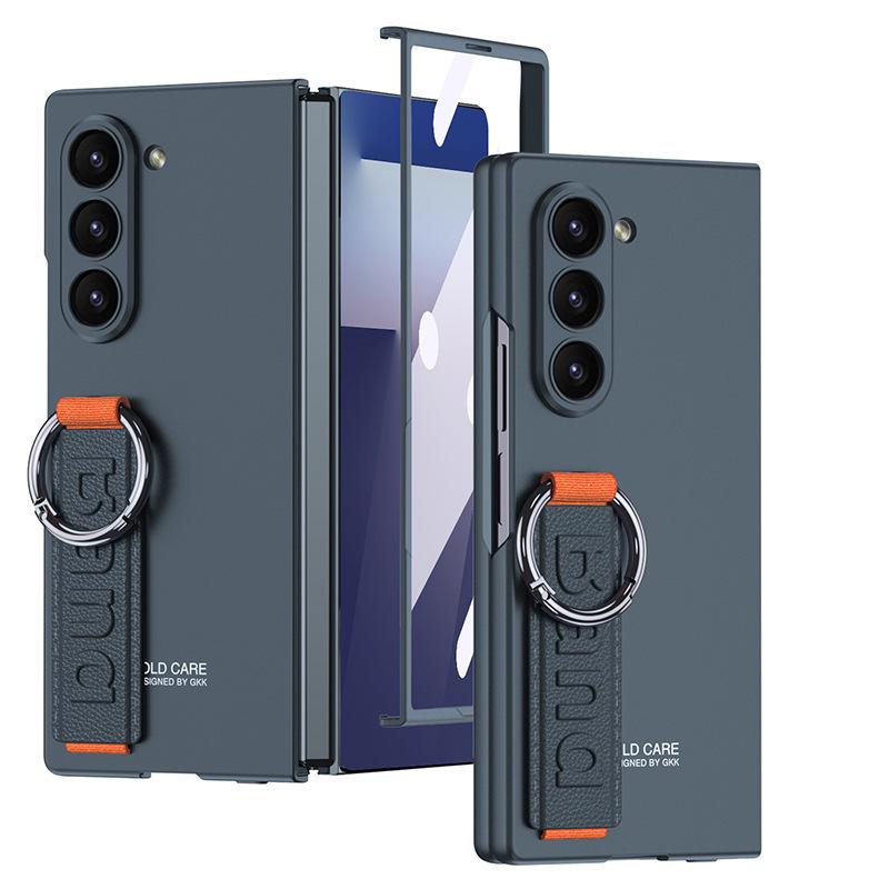 Cross-border Z FOLD7 Phone Case with Precise Camera Hole & Elastic Wrist Strap, Integrated Film, & Shell Protection