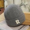 Hat Women's Winter New Korean Version Wool Hat Student Letters Warm Knitted Hat Versatile Cold Hat Men