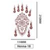 Lace Brown Waterproof Henna Flower Tattoo Stickers for Hands