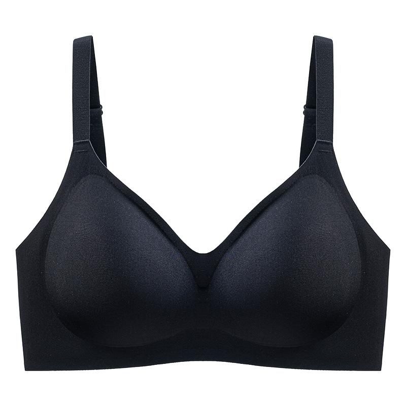 

Traceless underwear small breasts gather and show large integrated fixed cup, double breasts are closed, anti-sagging, upper support, soft XL 38/85ABC чорний