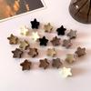 10Pcs/set Small Flower Hair Claw Clips for Women Girls Matte Rectange Jaw Clips Semicircle Barrettes for Thin Hair