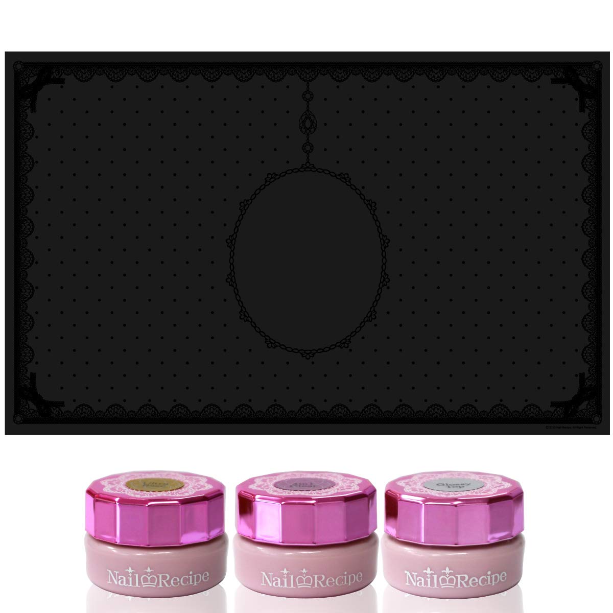 

[NailRecipe] Large Silicone Nail Mat 71 x 45 cm - Nail Mat, Silicone Mat, for Nail Artists, for Resin, Mobile Nail Service, Coated (Black Coated)