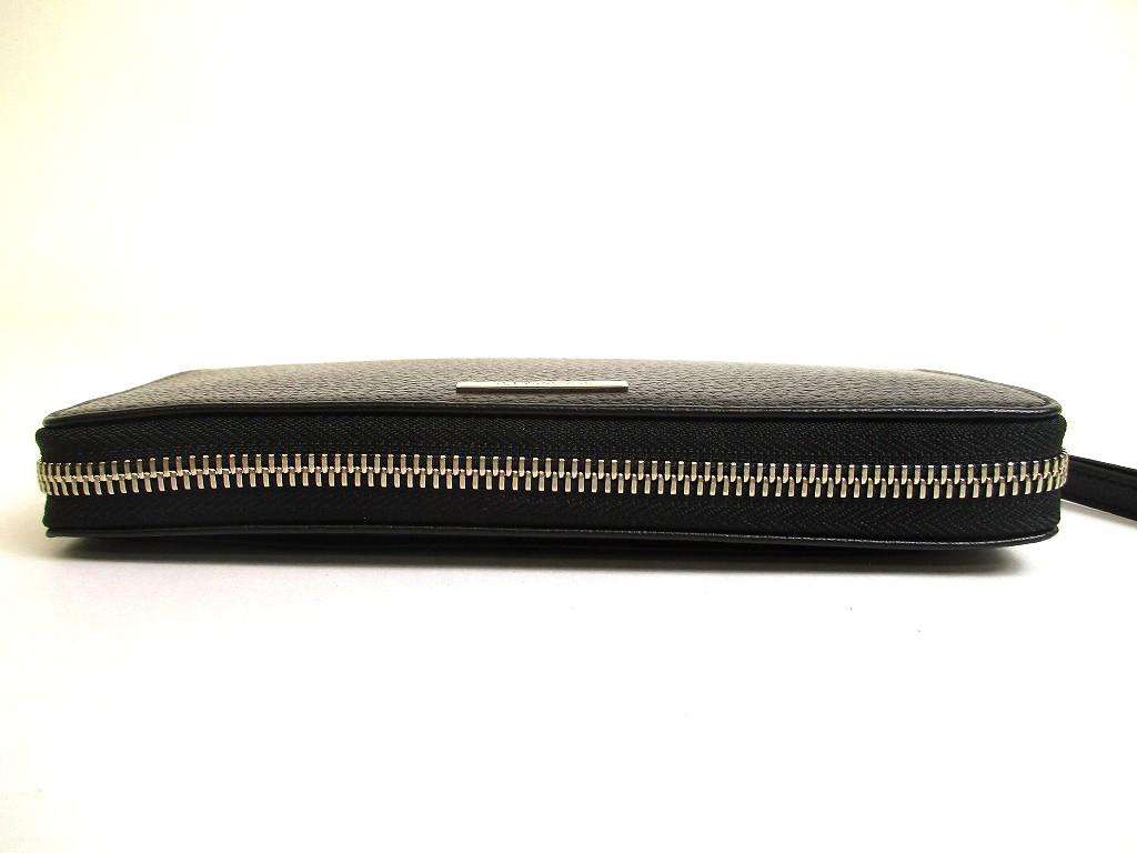 Authentic Tiffany & Co. Logo Plate Black Leather Round Zip Wallet #a871  Refurbished