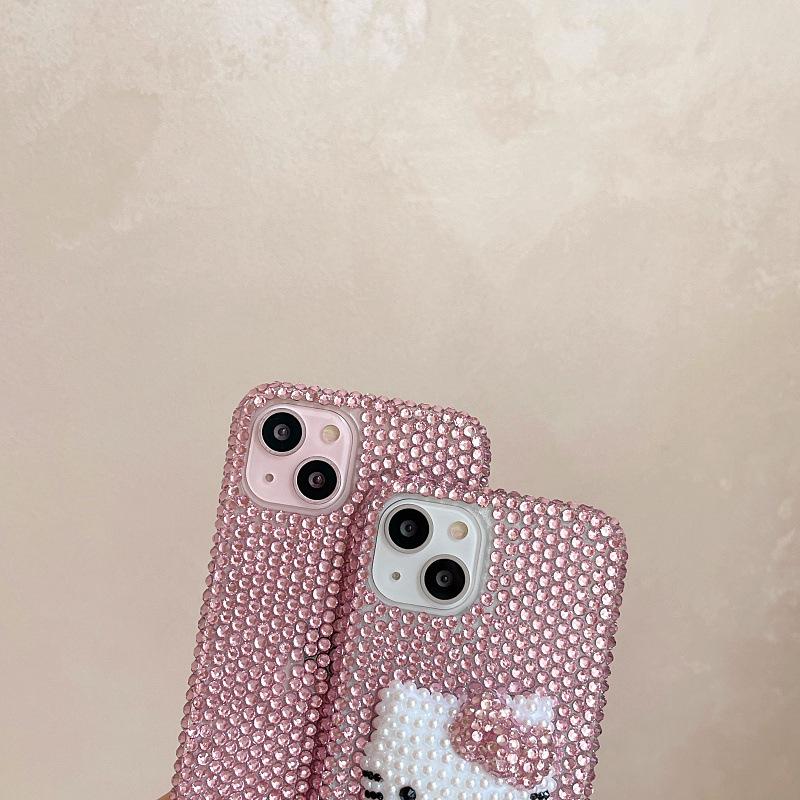 Goddess Rhinestone Sticker for iPhone 17 Pro Max/16/13/11 - Luxury Diamond Anti-Fall Case