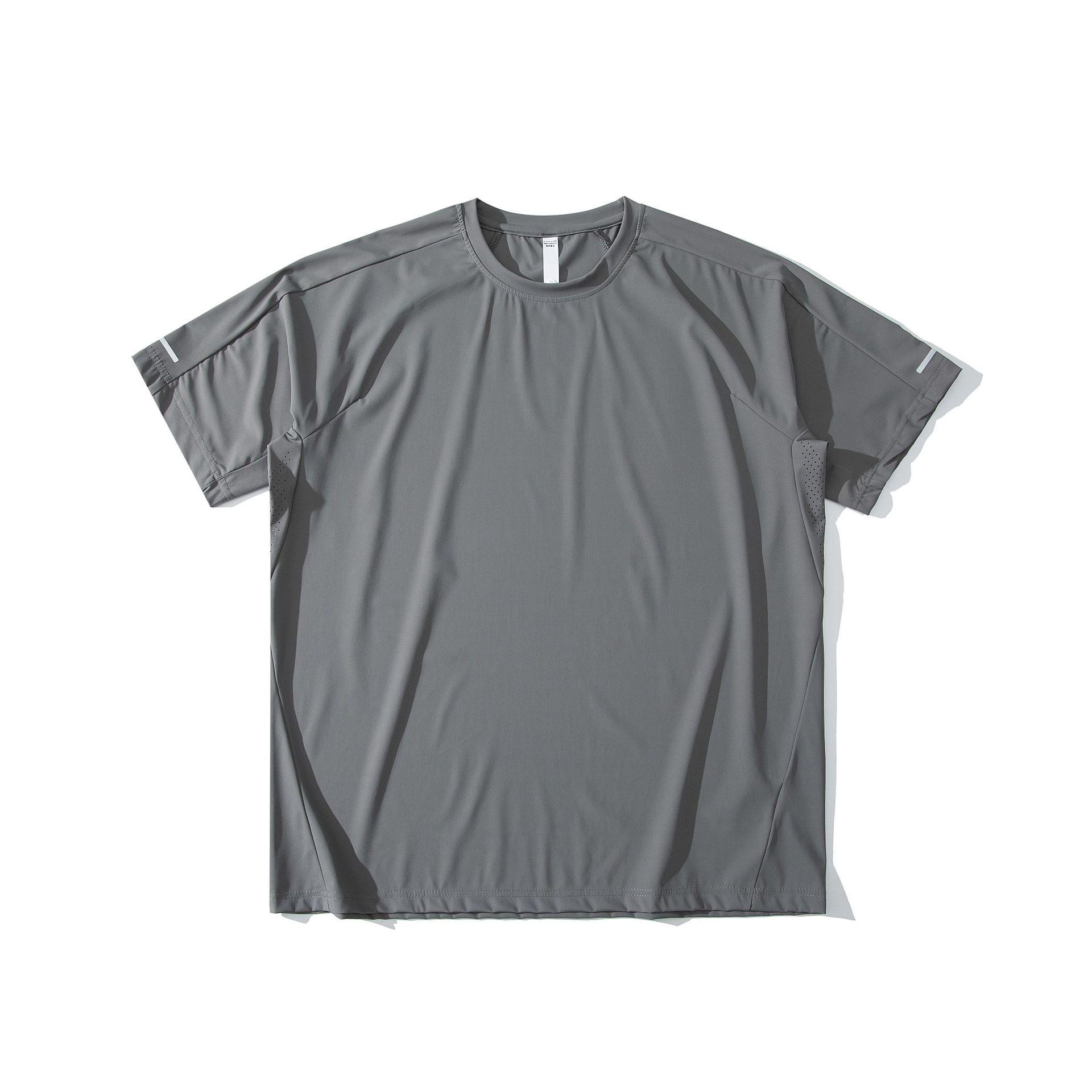 

Men s Quick-Dry Nylon Loose Crew Neck Running T-Shirt - Ice Silk Base Layer for Fitness and Training 2XL