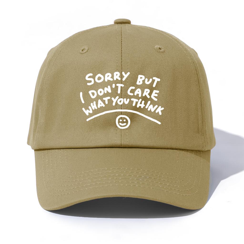 1pc Sorry Print Baseball Cap for Adults, Minimalist Retro Style Casual Soft Adjustable Dad Hat, Perfect As Gift