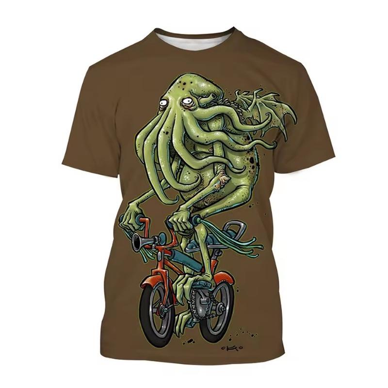 Summer Fashion Cartoon Animation Pattern 3D Printed T-shirt Both Men Fun Personalized T-shirt