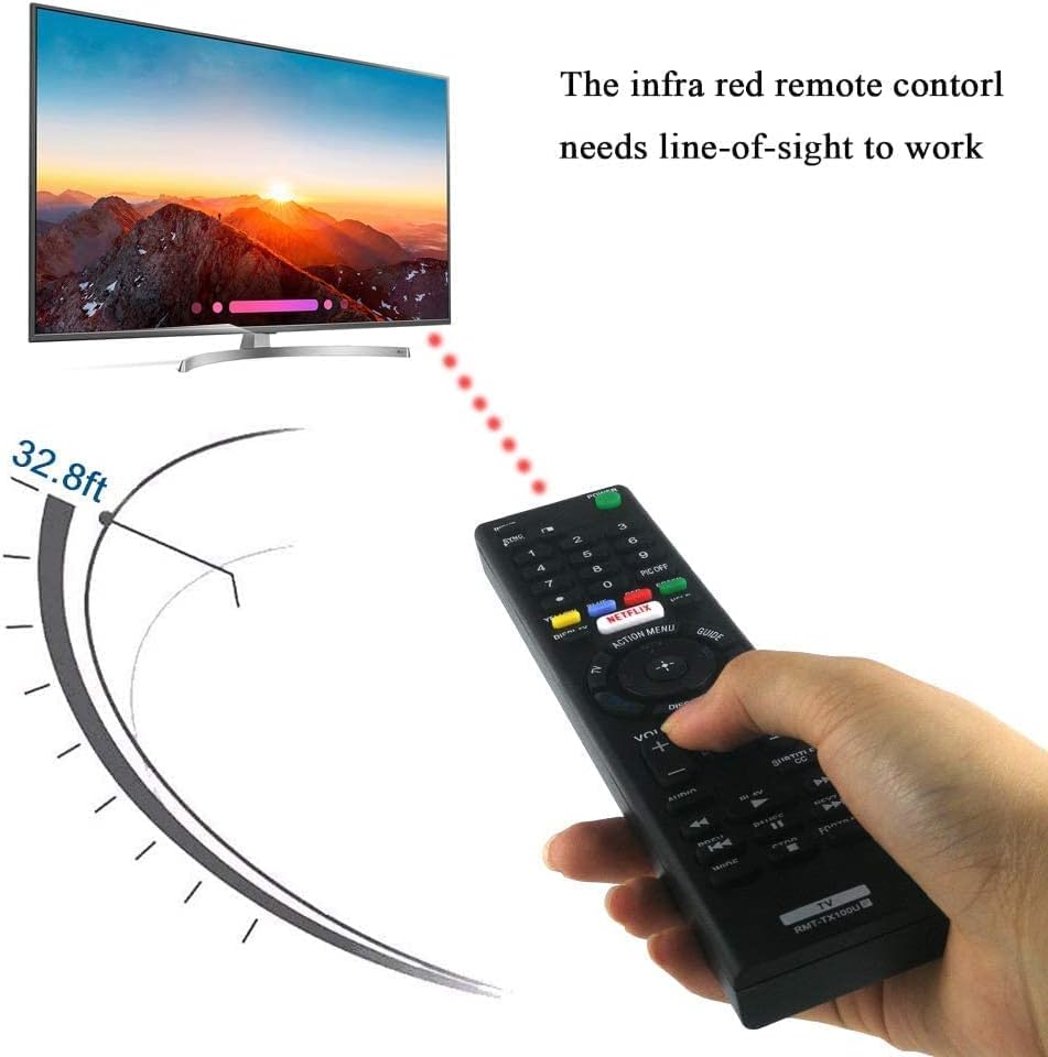 RMT-TX100U Remote Replacement Use for Sony Bravia RMTTX100U TV Remote Control if Applicable XBR75X850C XBR-55X855C KDL-50W800C