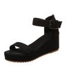 Comemore Black Wedge Sandals Women's Summer Shoes Comfortable Platform Open Toe Sandales Plus Size Casual Ladies Roman Shoes