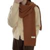 New Winter Women's Scarf Solid Color Soft and Waxy Versatile Korean Couple Fashion Student Basic Knitted Warm Scarf