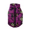 Halloween Dog Costume Autumn Winter Warm Jacket Clothes For Small Medium Dogs Cats Pumpkin Print Funny Puppy Coat With D-ring