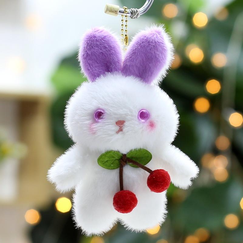 Cute Cute Cherry Rabbit Pendant Plush Toy Doll Bear Bag Hanging Keychain Doll Doll
