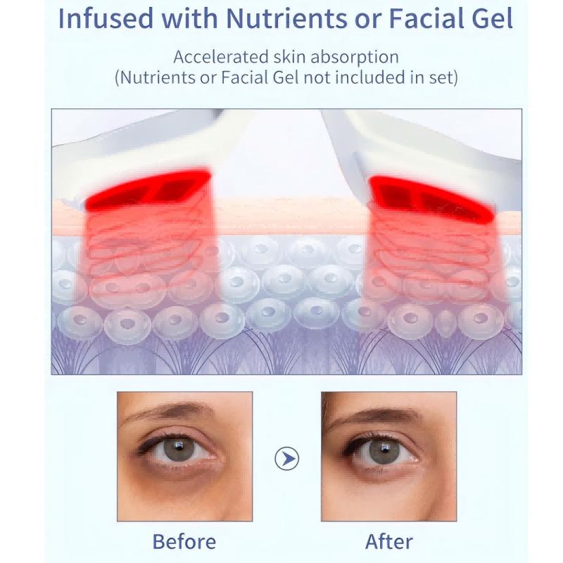 3D Led Light Eyes Massager Glasses Microcurrent Eye Face Beauty Device Eyes Bag Remover for Dark Circles Puffiness Wrinkles
