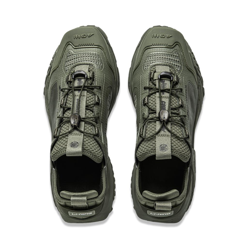 New LiNing CF Linchuan SS Cushioning Wear-Resistant Low-Top Casual Shoes Men's Green AGLU143-1