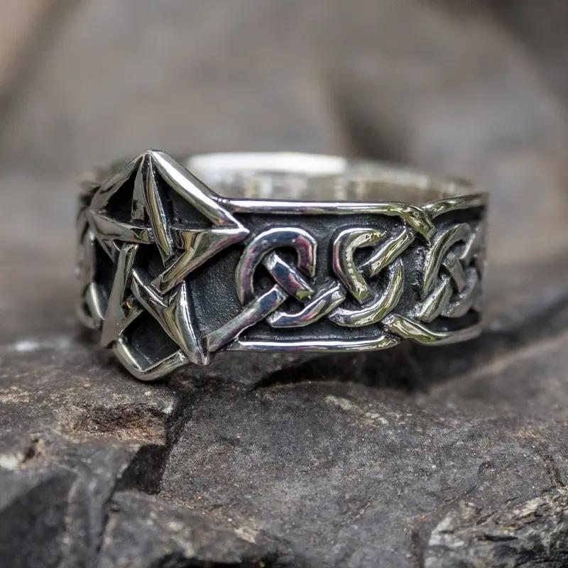 

Huitan Retro Punk Finger Rings for Female Hiphop Party Zircon Vintage Star Shape Design Accessories for Women Rock Style Gift 6