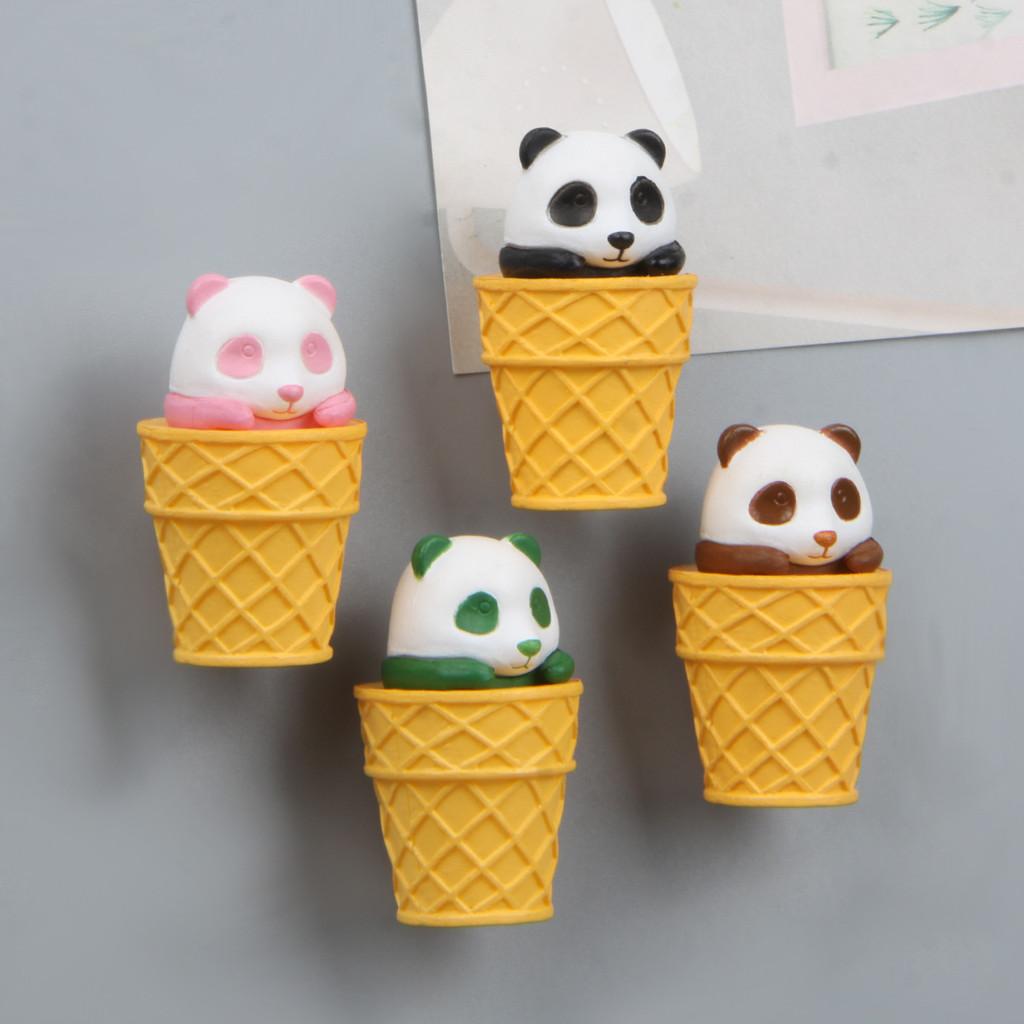 Cartoon Ice Panda Cream Refrigerator Magnet Cute Decor For Kitchen And Use Home