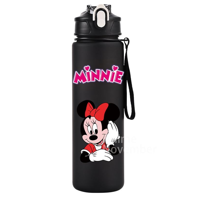 Disney Mickey Mouse Water Cup Minnie Gradient Straw 750Ml Large Capacity Camping Drinking Tools Outdoor Sports Minnie Water Cups