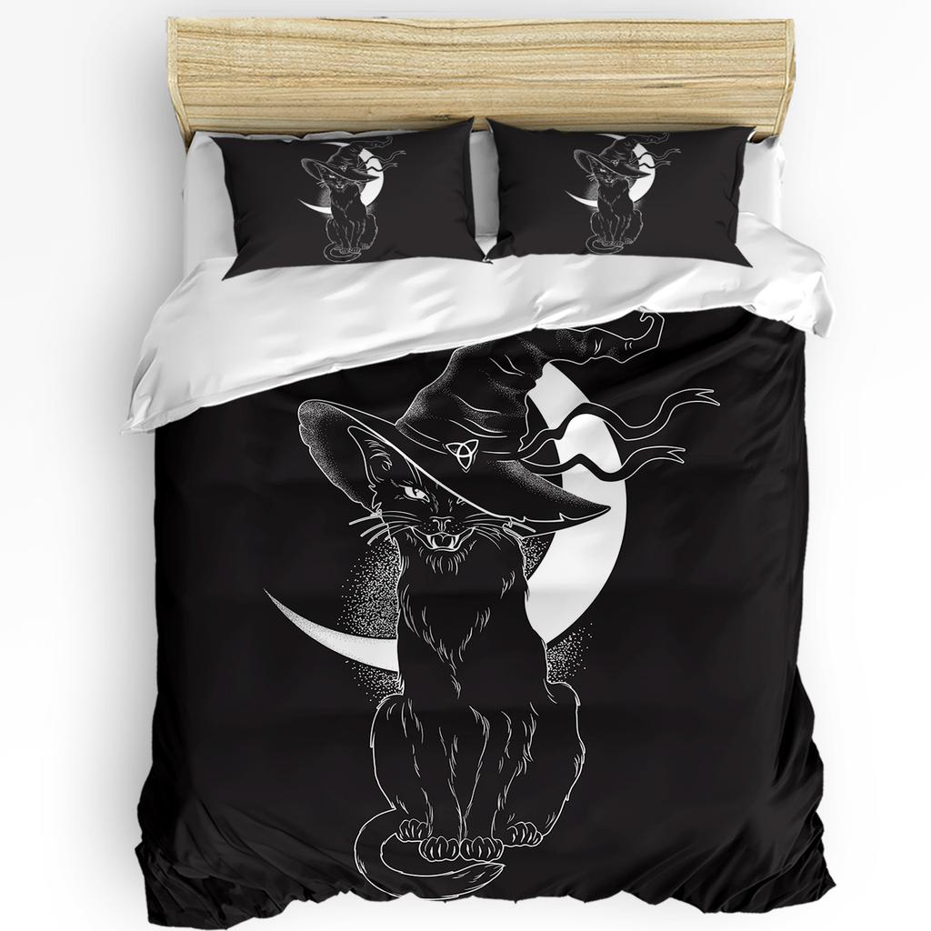 3pcs Bedding Set Cute Kitten Pet Cat Home Textile Duvet Cover Pillow Case Boy Kid Teen Girl Bedding Covers Set