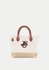 Juneci Sports Club Jsc Leather & Canvas Tote Bag (Natural_Brown)