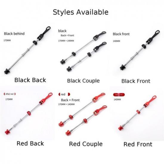 Lightweight QR Skewers for Road and Mountain Bikes Front 100mm Rear 135mm