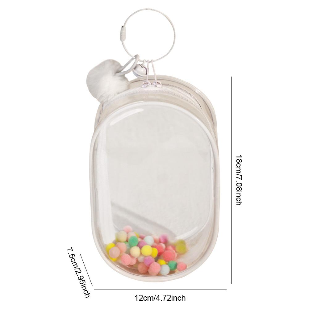 For Labubu V1 V2 Transparent Protective Cover Monster Toy Elf Doll Storage Box Dustproof Hanging Plush Doll Bag Display Cover