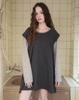 Phased Pintuck Waffle Flare Dress_Gray