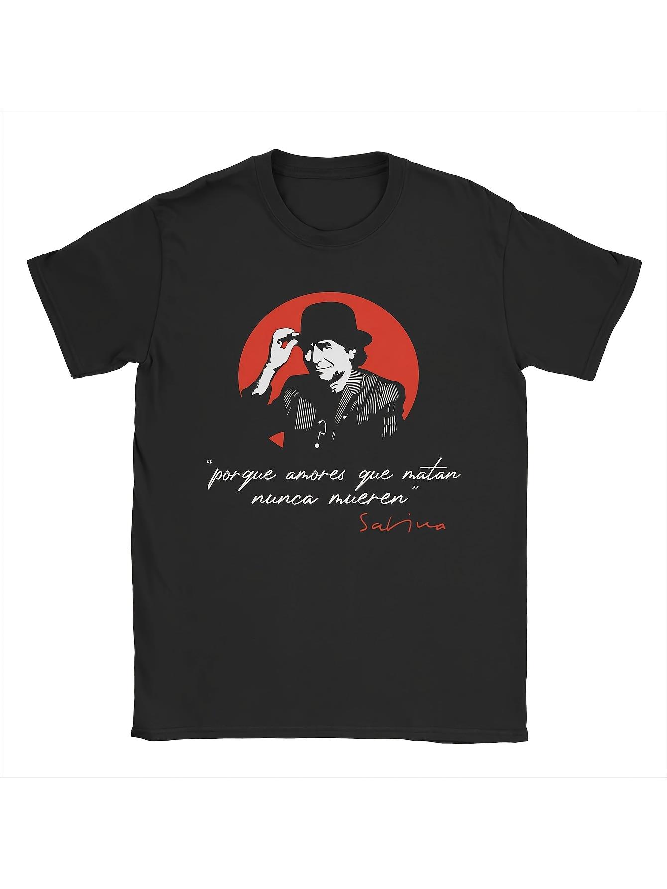 Men s Joaquins Sabinas Signature T-Shirt- Spanish Lettering and Joaqun Sabina Logo Print M