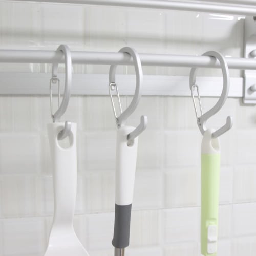 Silver S-shaped Hooks, Anti-slip, Size (9cm Total Length, 3.3cm Wide Opening), S-hook Carabiner, General-purpose Hooks, Rust-proof, Non-slip, for Wall