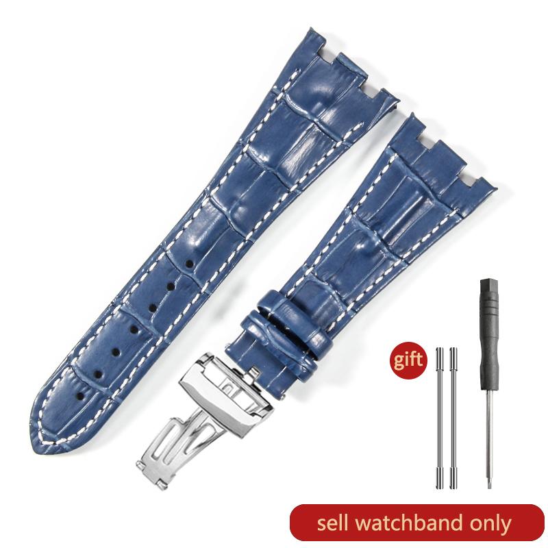 Cinturino Orologio in Pelle di Mucca Primo Strato per AP Aibi 15703 26471 26474 Serie Royal Oak Offshore 28mm Accessori Orologio per Uomo CinturinoMN