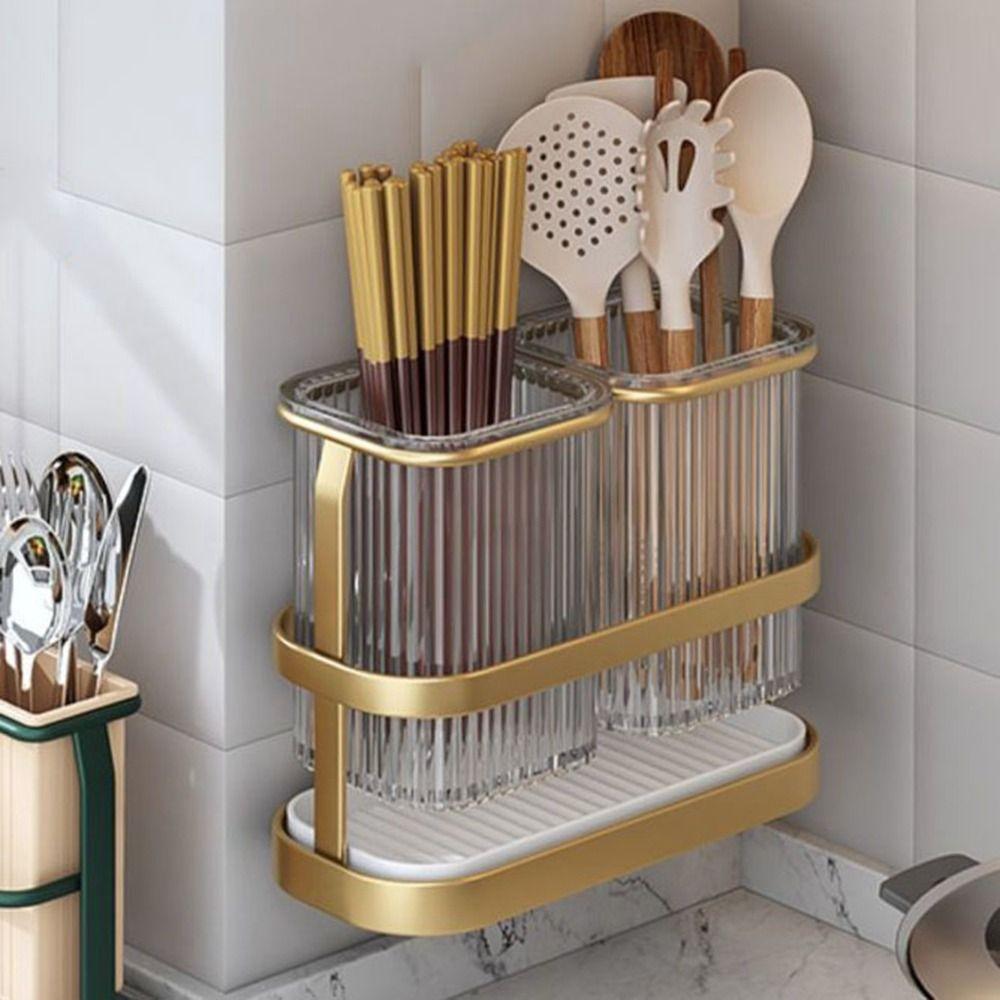 

Non-perforated Chopstick Storage Rack Carbon Steel Cutlery Storage Organizer Fork