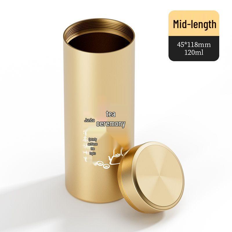 Portable Mini Tea Storage Tin - Sealed Travel Canister for Tea Leaves