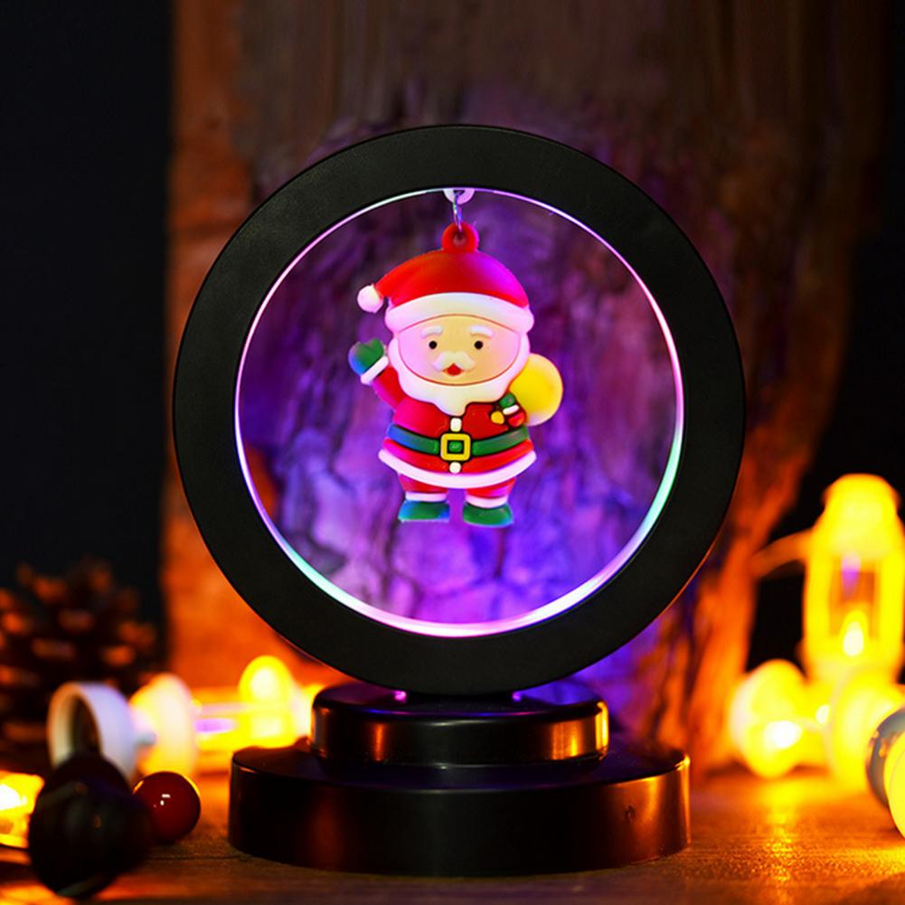 Christmas Night Light Decoration Hanging Santa Claus LED Table Lamp Holiday Party Home Bedroom Desktop Decorative Light