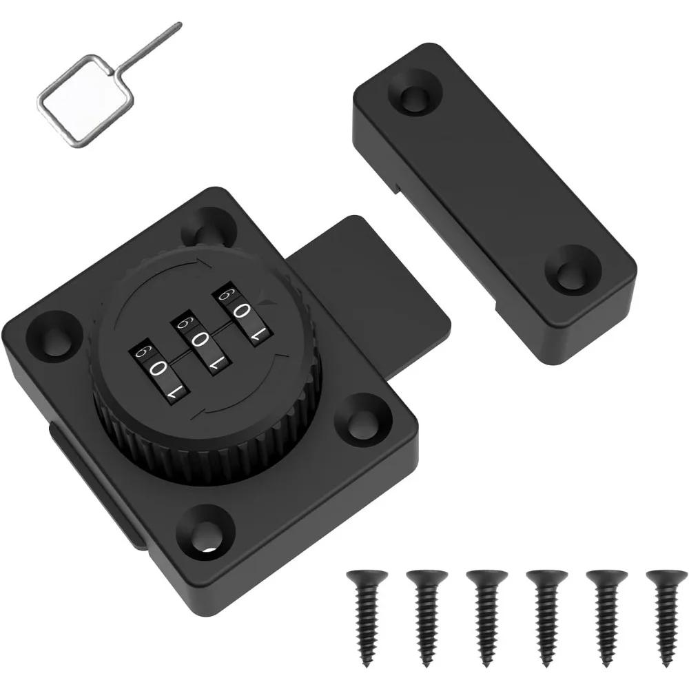 Punch-free Drawer Password Lock Latch Indoor Cabinet Door Lock Cabinet Password Lock Drawer Push-pull Double-open Wardrobe Lock